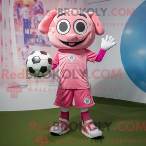 Pink Soccer Ball maskot...