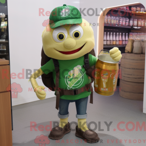 Gold Green Beer mascot...