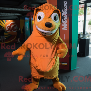 Orange Chupacabra maskot...