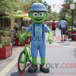 Green Unicyclist mascot...