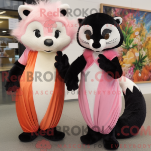 Peach Skunk maskot kostume...