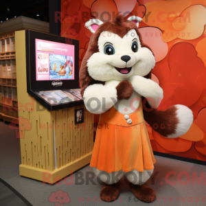 Peach Skunk mascot costume...