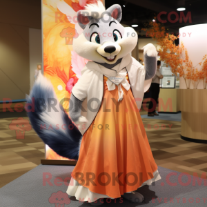 Peach Skunk mascot costume...