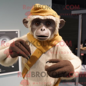 Tan Capuchin Monkey mascot...