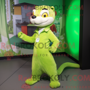 Lime Green Weasel mascot...