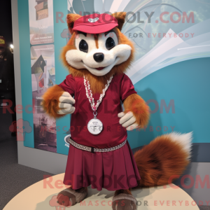 Maroon Weasel maskot...