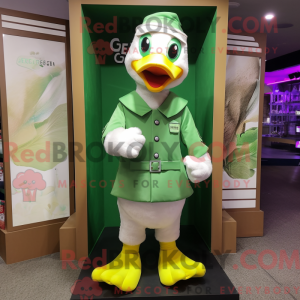 Green Goose mascot costume...