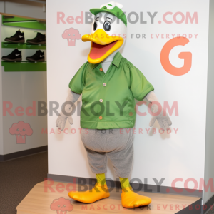 Green Goose mascot costume...