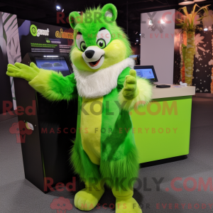 Lime Green Skunk mascot...