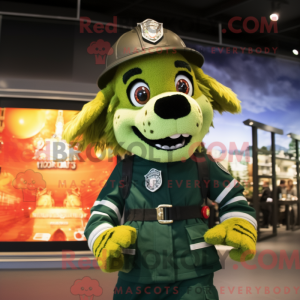 Olive Fire Fighter mascot...