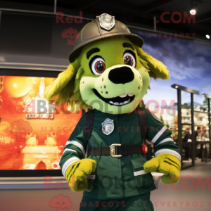 Olive Fire Fighter maskot...