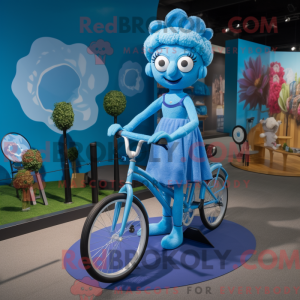 Blue Unicyclist mascot...