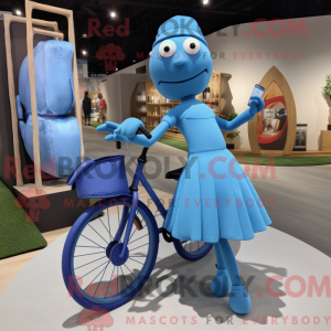 Blue Unicyclist mascot...
