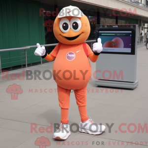 Peach Petanque Ball mascot...