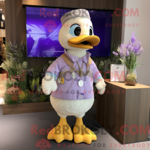 Lavender Duck mascot...