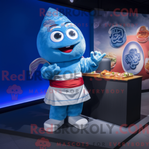 Blue Sushi mascot costume...