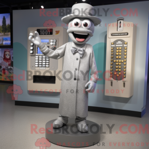 Sølv Phone maskot kostyme...