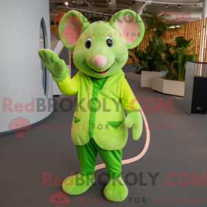 Lime Green Mouse mascot...