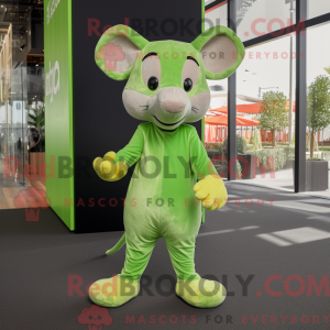 Lime Green Mouse maskot...