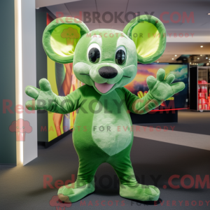 Lime Green Mouse maskot...