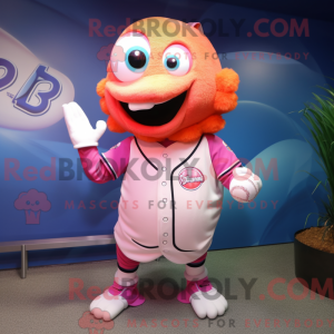 Pink Clown Fish mascot...