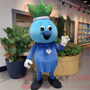 Blue Turnip mascot costume...