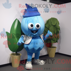 Figura azul de máscara...