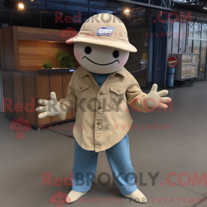 Beige Stingray mascot...