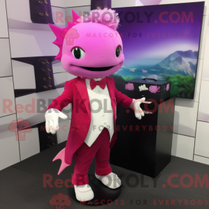 Magenta Axolotls maskot...