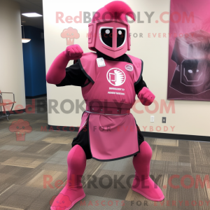 Pink Spartan Soldier mascot...