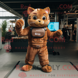 Bruine kat mascottekostuum...
