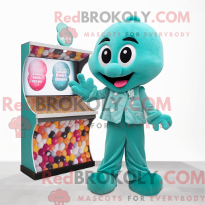 Teal Candy mascottekostuum...