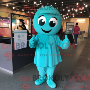 Teal Candy mascottekostuum...