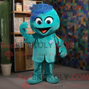 Teal Candy mascottekostuum...