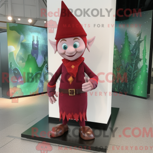 Maroon Elf-maskotdraktfigur...