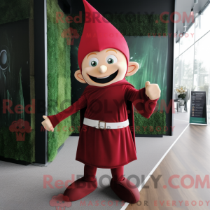Maroon Elf-maskotdraktfigur...