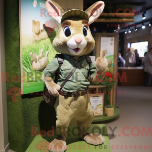 Olive Wild Rabbit mascot...