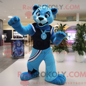 Sky Blue Panther mascot...