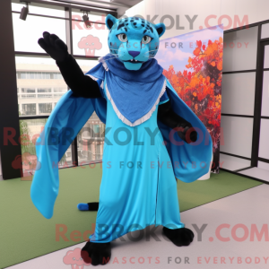 Sky Blue Panther maskot...