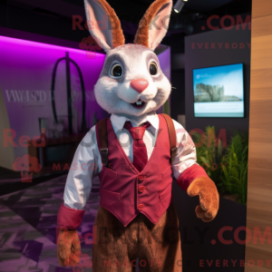 Magenta Wild Rabbit mascot...