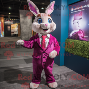 Magenta Wild Rabbit mascot...