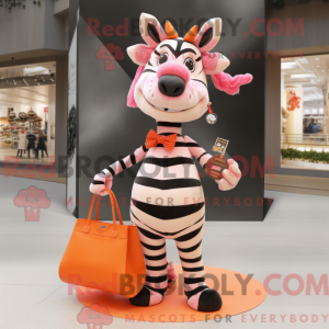 Postava maskota Peach Zebra...