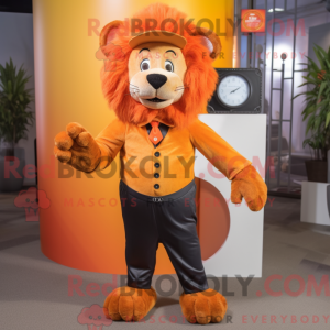 Orange Tamer Lion maskot...