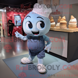 Sølv Cupcake maskot drakt...