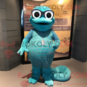 Teal Python Maskottchen...