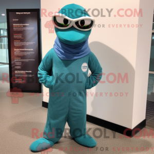 Teal Python Maskottchen...
