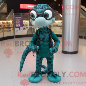 Postava maskota Teal Python...