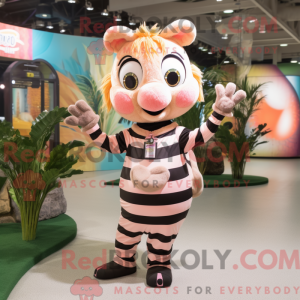 Postava maskota Peach Zebra...
