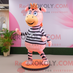 Postava maskota Peach Zebra...