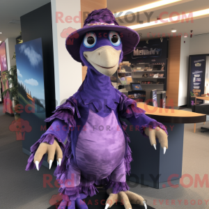 Purple Utahraptor mascot...